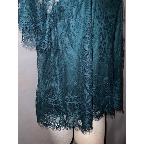 New Torrid Size L / 12 (0) Abbey Lace SS Blouse Botanical Garden Floral Blouse - Picture 4 of 7